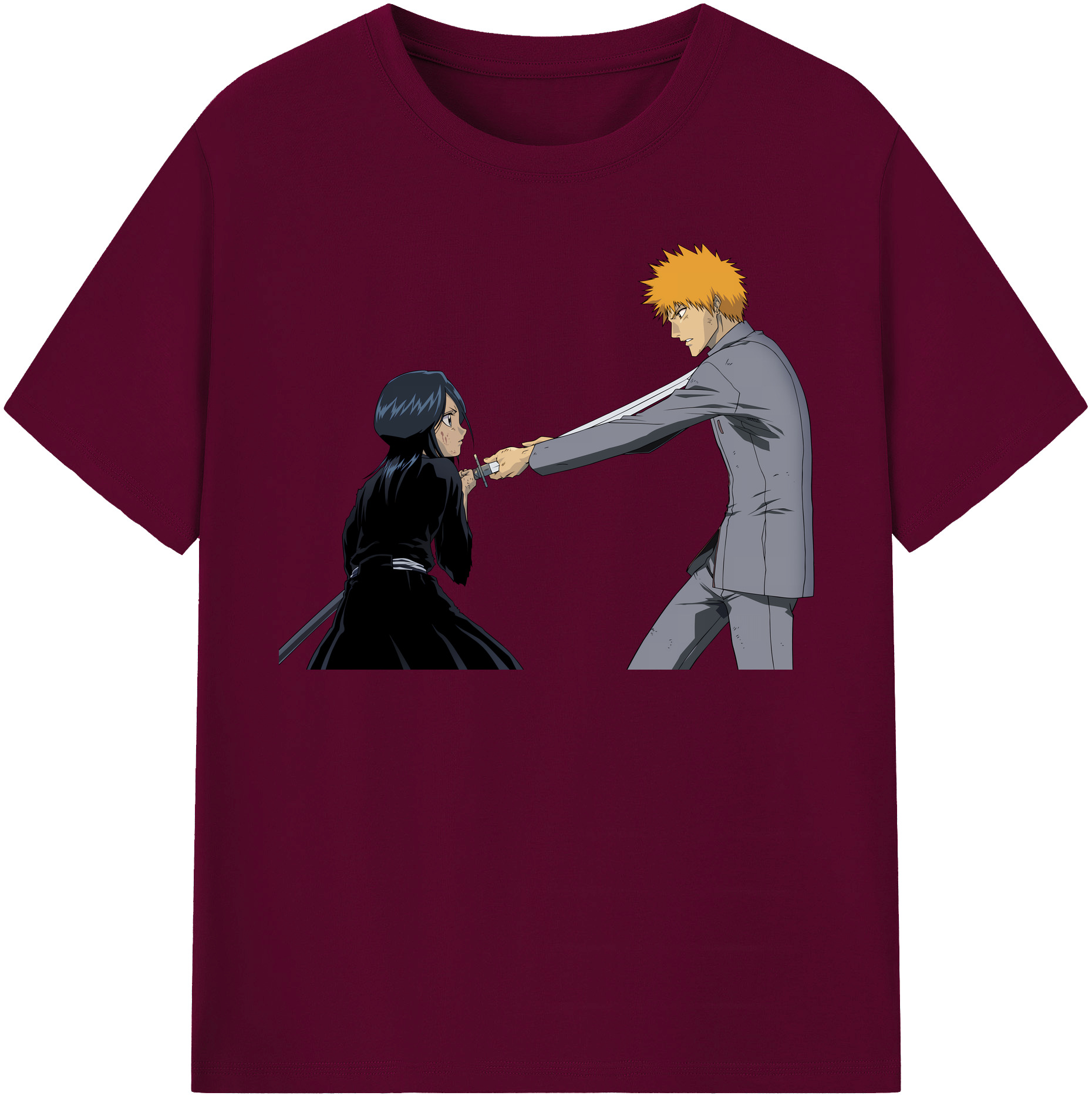 （画像用） ブリーチ 朽木ルキア BLEACH Kuchiki Rukia レディースカジュアルプリントTシャツ（綿100％）